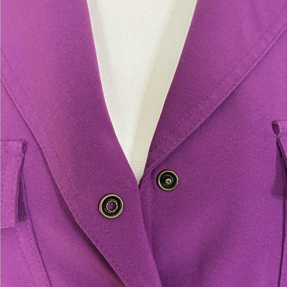 Purple Cathy Che Stretch Top Size 12 - Picture 3 of 9